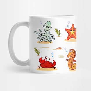 Sea Animal Watercolor Mug